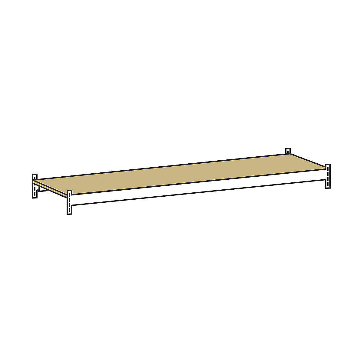 Dodatkowy poziom z płytą wiórową – SCHULTE, rozstaw 1500 mm, głęb. 500 mm-0
