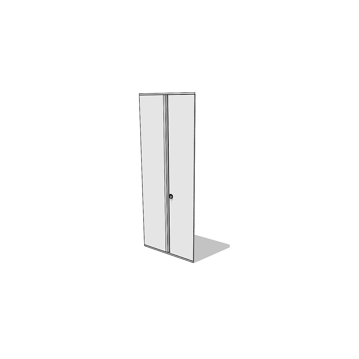 Element montażowy drzwi skrzydłowych, do wys. regału 2500 mm, jasnoszary-0