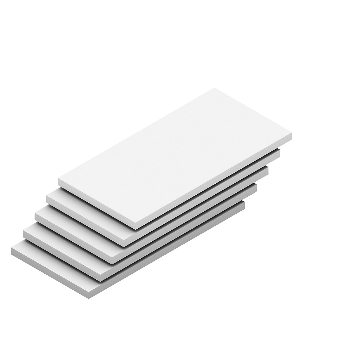 Półka, szer. 1000 mm, opak. 5 szt. – hofe, gł. 500 mm, nośność 350 kg, szara-0