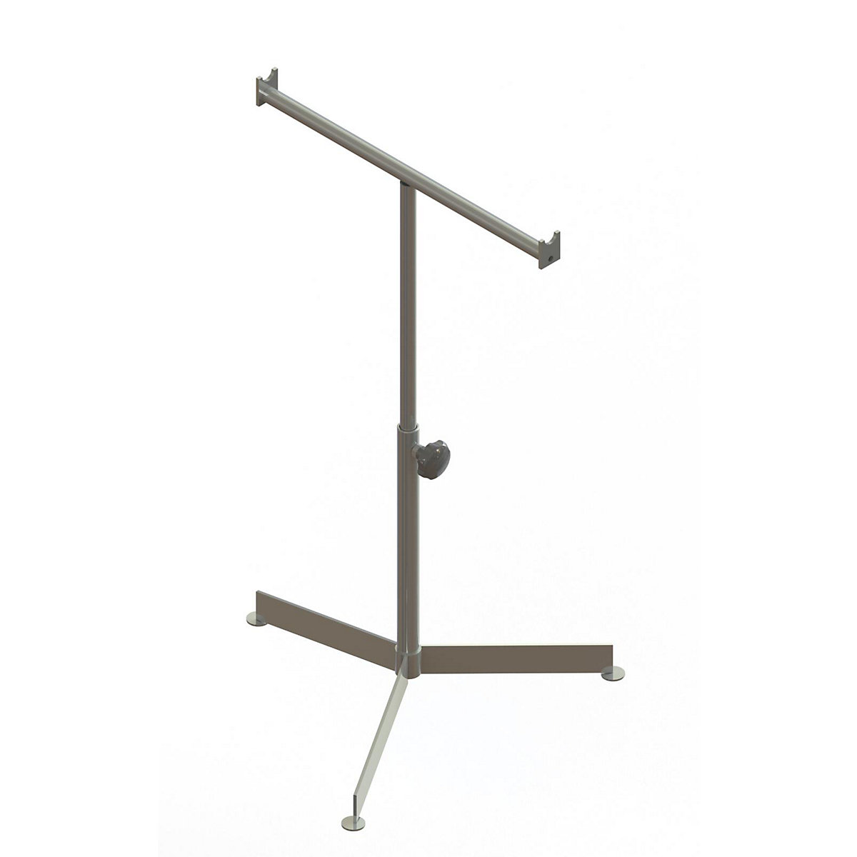 Kozioł wsporczy na trzech nogach, lekki – Gura, do taśmy o szer. 600 mm, wys. do nakładki 590 – 1080 mm-0
