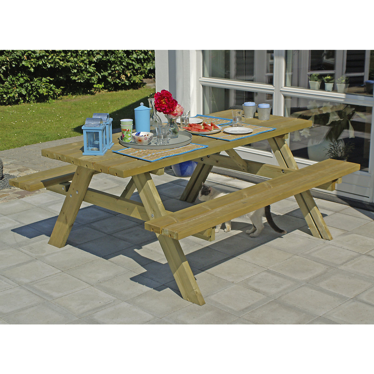 Zestaw do siedzenia – stół i ławki (Zdjęcie produktu 2)-1
