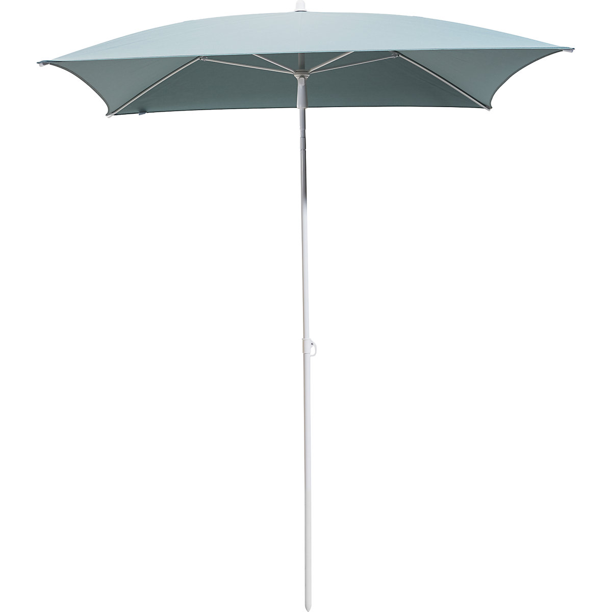 Parasol przeciwsłoneczny, kwadratowy, dł. x szer. 1600 x 1600 mm, szkielet biały, morski-0