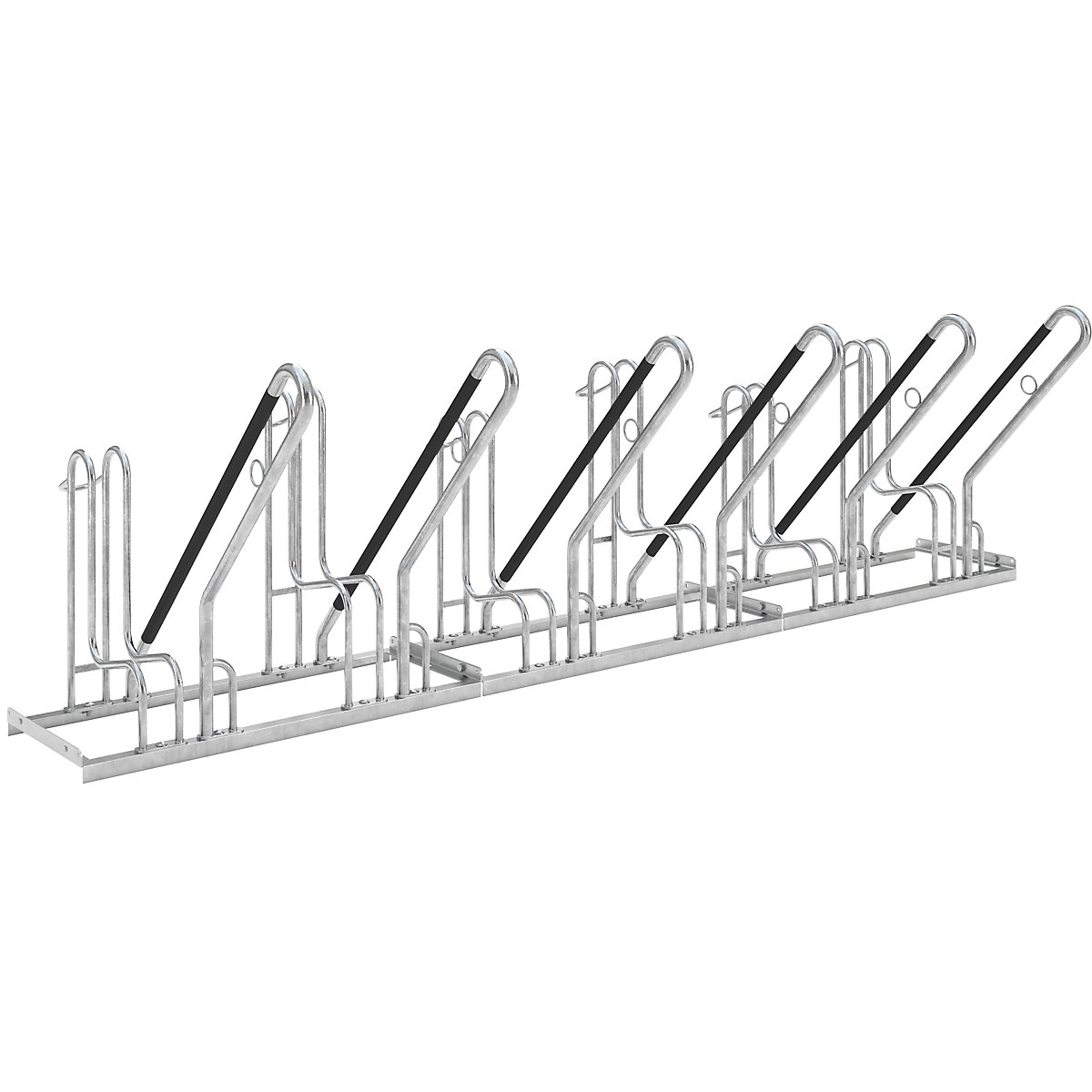 Stojak na rower, z pałąkiem do opierania – WSM, model 4700 XBF, jednostronny, 6 stanowisk-0