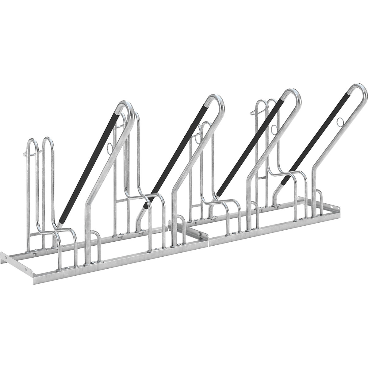 Stojak na rower, z pałąkiem do opierania – WSM, model 4700 XBF, jednostronny, 4 stanowiska-0