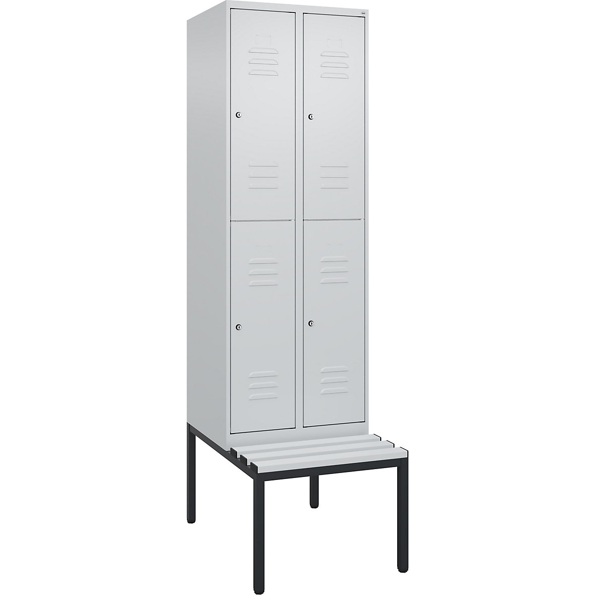 Dwupoziomowa szafka Classic PLUS na ławeczce – C+P (Zdjęcie produktu 2)-1