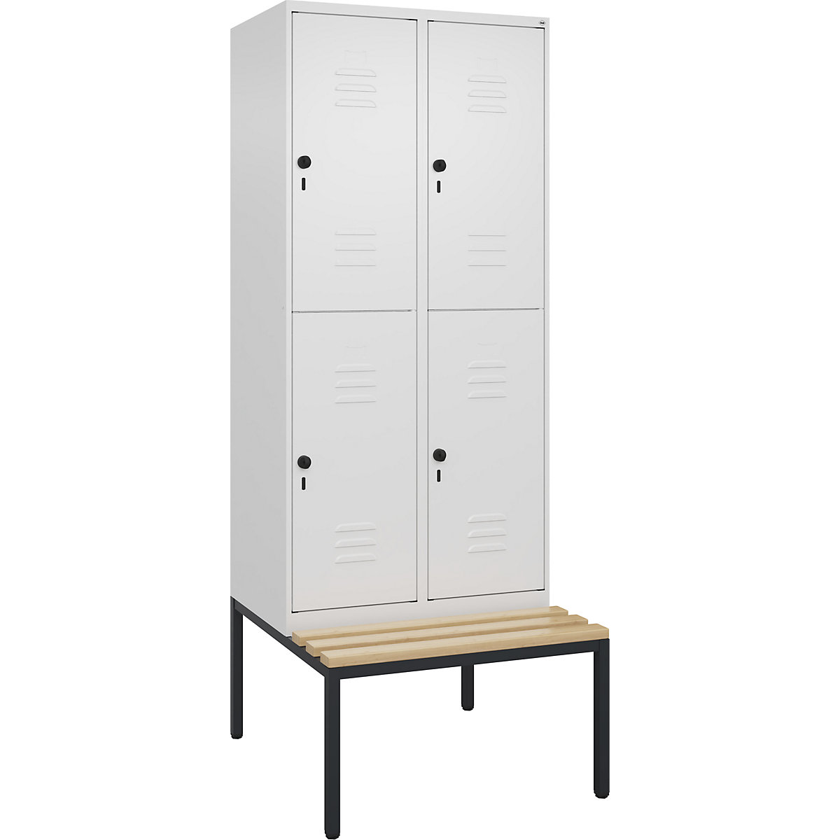 Dwupoziomowa szafka Classic PLUS na ławeczce – C+P (Zdjęcie produktu 2)-1