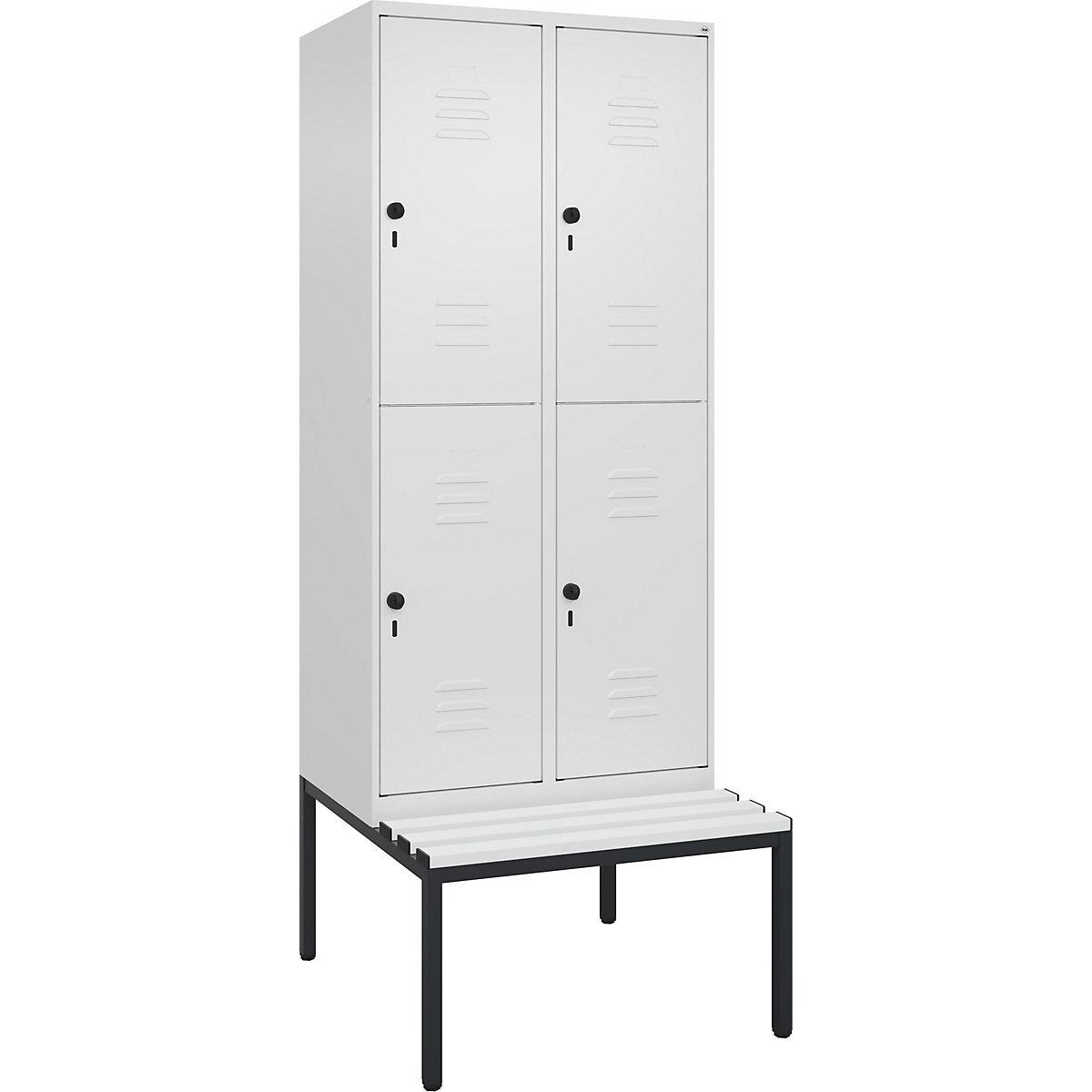 Dwupoziomowa szafka Classic PLUS na ławeczce – C+P (Zdjęcie produktu 3)-2