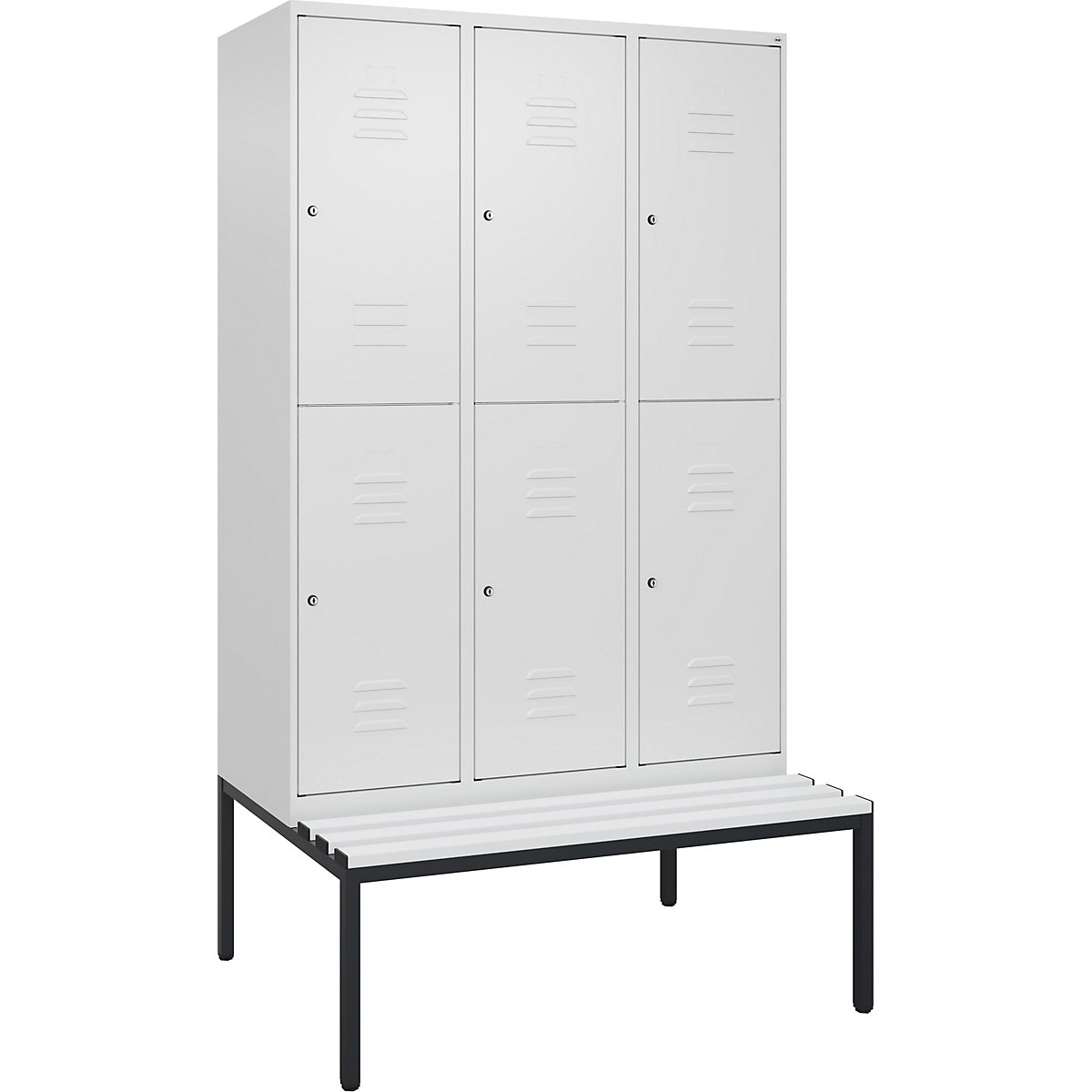 Dwupoziomowa szafka Classic PLUS na ławeczce – C+P (Zdjęcie produktu 2)-1