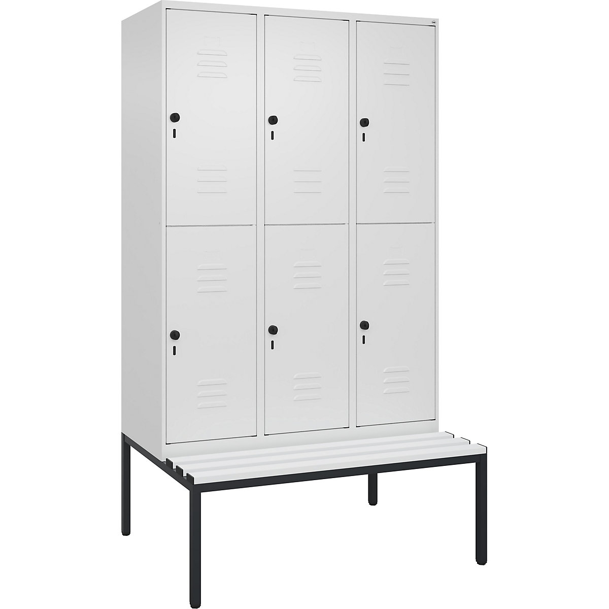 Dwupoziomowa szafka Classic PLUS na ławeczce – C+P (Zdjęcie produktu 3)-2