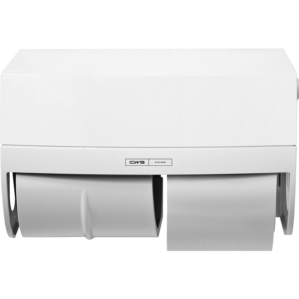 Dozownik papieru toaletowego ParadiseLine – CWS, na 2 standardowe rolki, wys. x szer. x głęb. 270 x 190 x 200 mm, biały-0