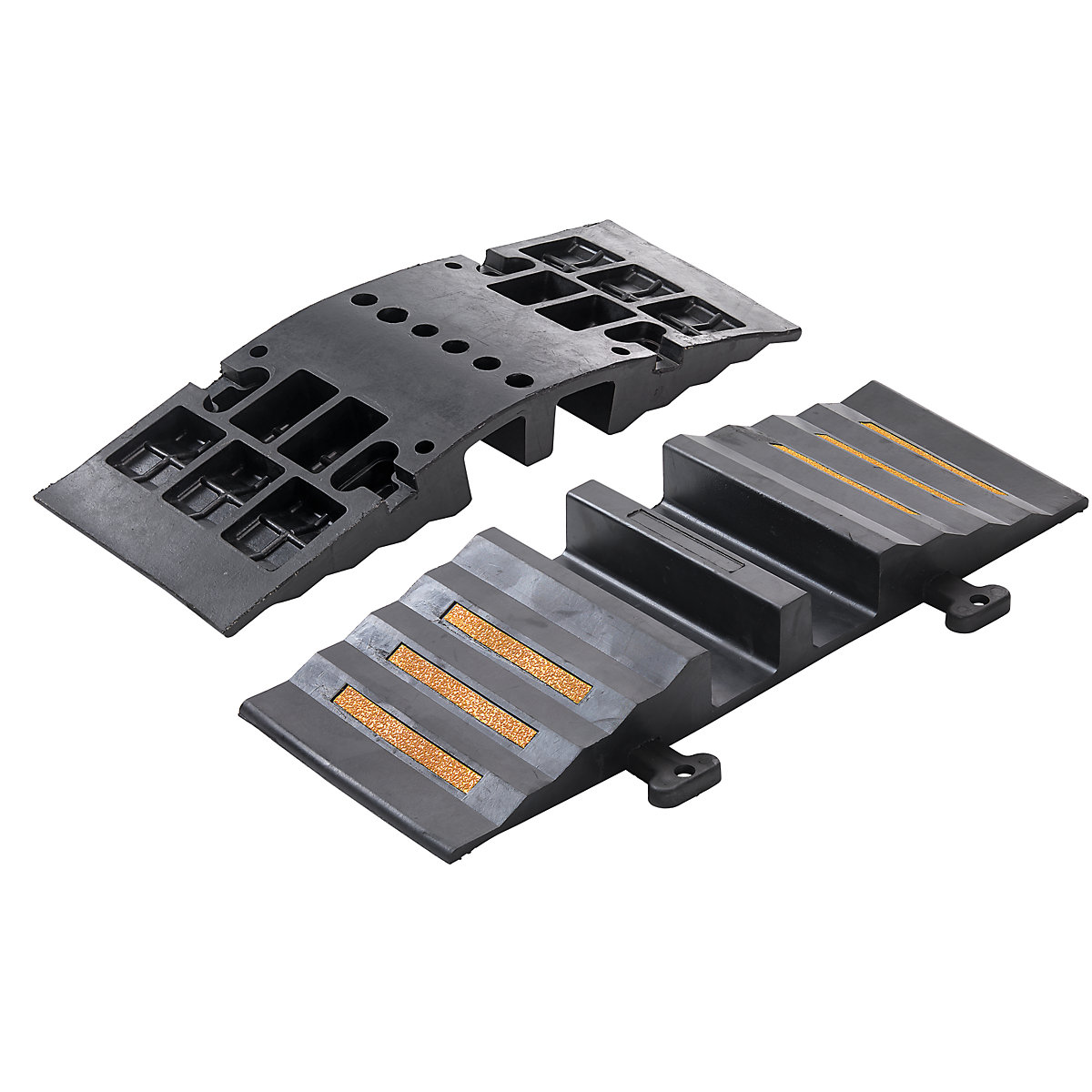 Hadicový a kabelový můstek, výška 85 mm, kabely do Ø 70 mm, černá, d x š 850 x 300 mm-0