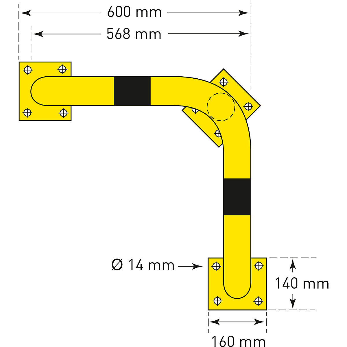 Rohový protinárazový ochranný oblouk z kvalitní oceli – Black Bull (Obrázek výrobku 8)-7