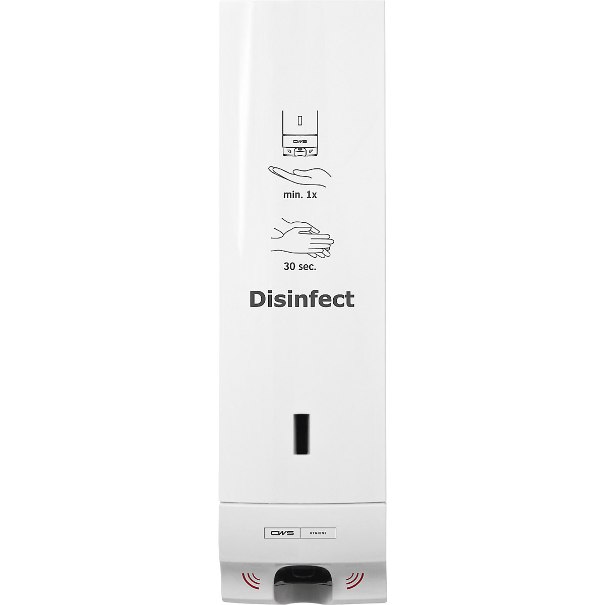 Dávkovač dezinfekčného prostriedku ParadiseLine Disinfect Non Touch – CWS, objem 0,5 l, s indikátorom stavu naplnenia a cylindrickým zámkom, bez odkvapkávania-0