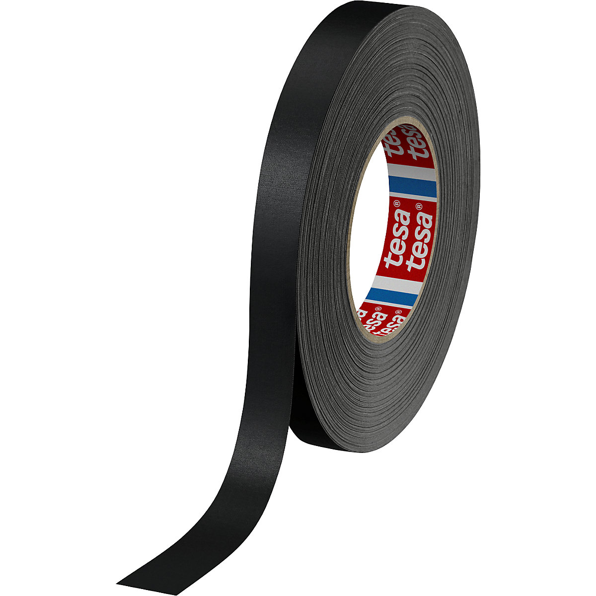 Traka od tkanine – tesa, tesaband® 4651 Premium, pak. 48 rola, u crnoj boji, širina trake 19 mm-1