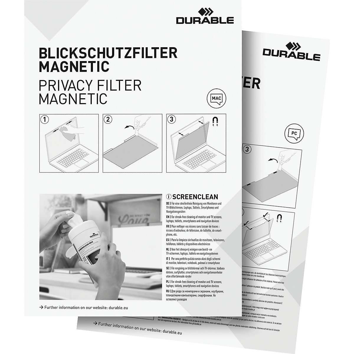 Blickschutzfilter MAGNETIC MacBook Pro® DURABLE (Produktabbildung 3)-2