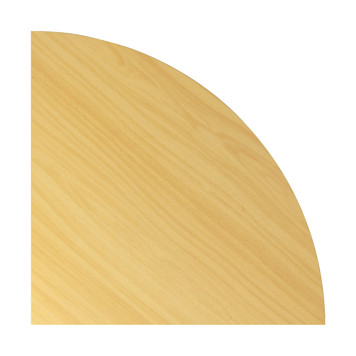 Verkettungsplatte eurokraft pro, 90° Viertelkreis, BxT 800 x 800 mm, Buche-Dekor-0