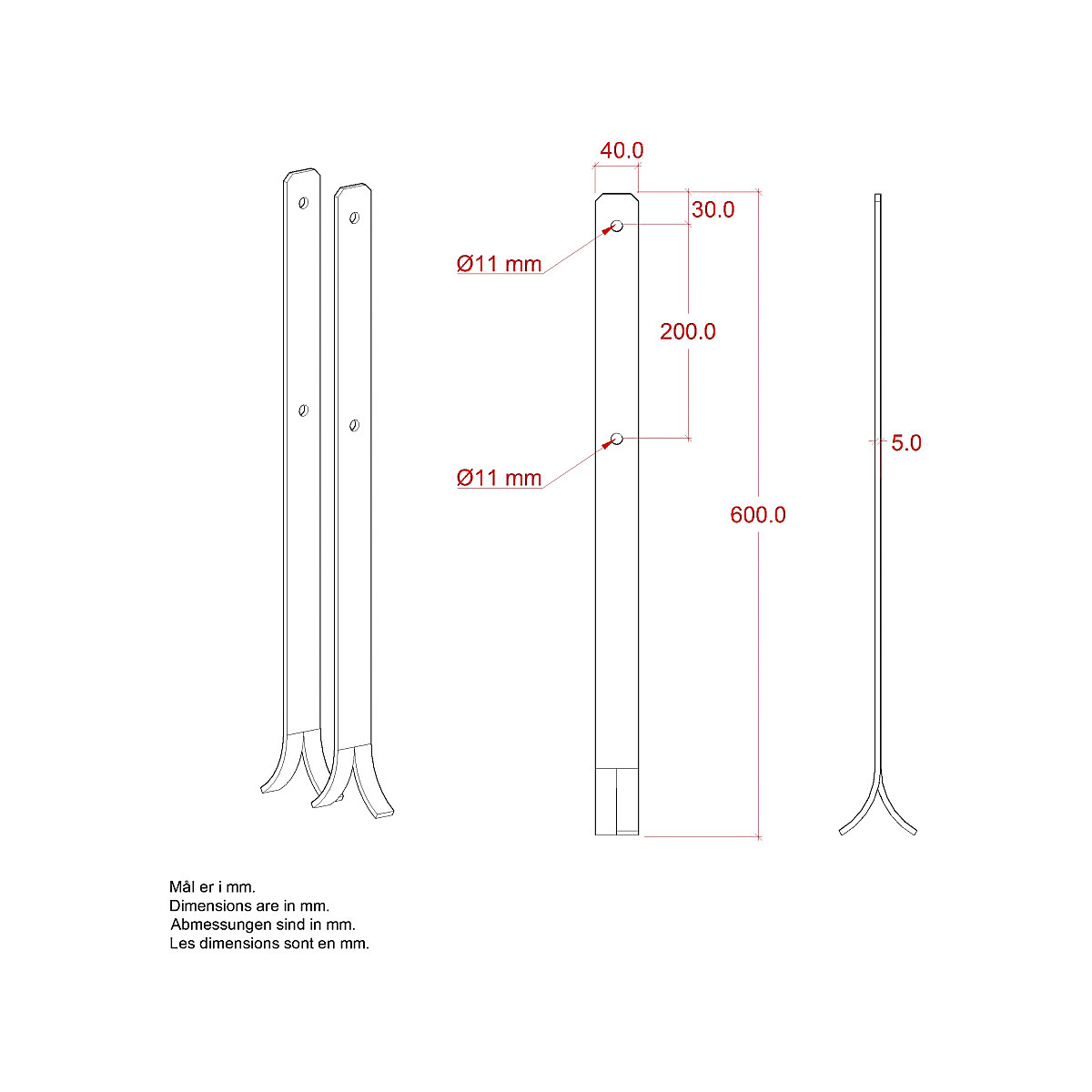 Universal-Pfostenfuß (Produktabbildung 3)-2