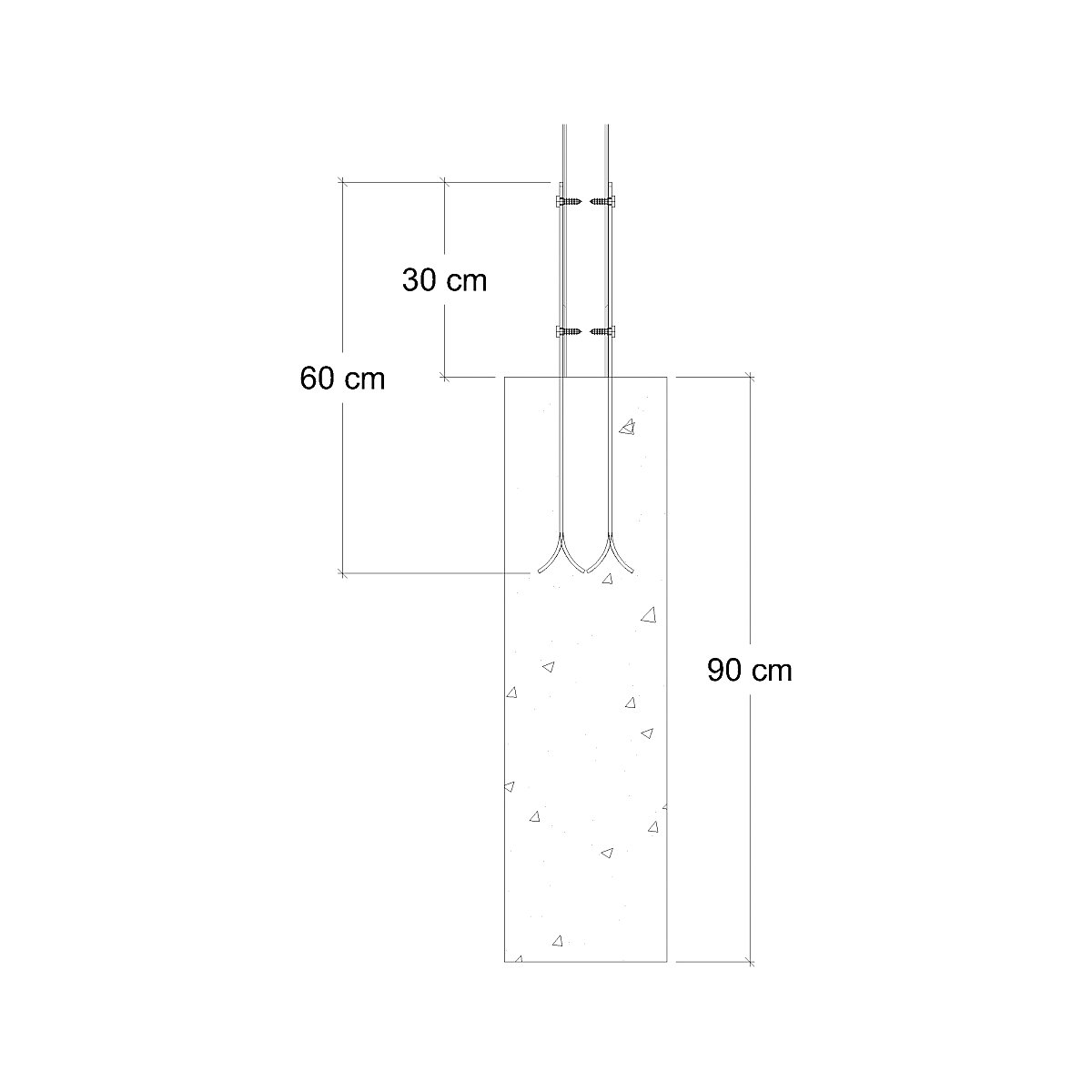 Universal-Pfostenfuß (Produktabbildung 4)-3