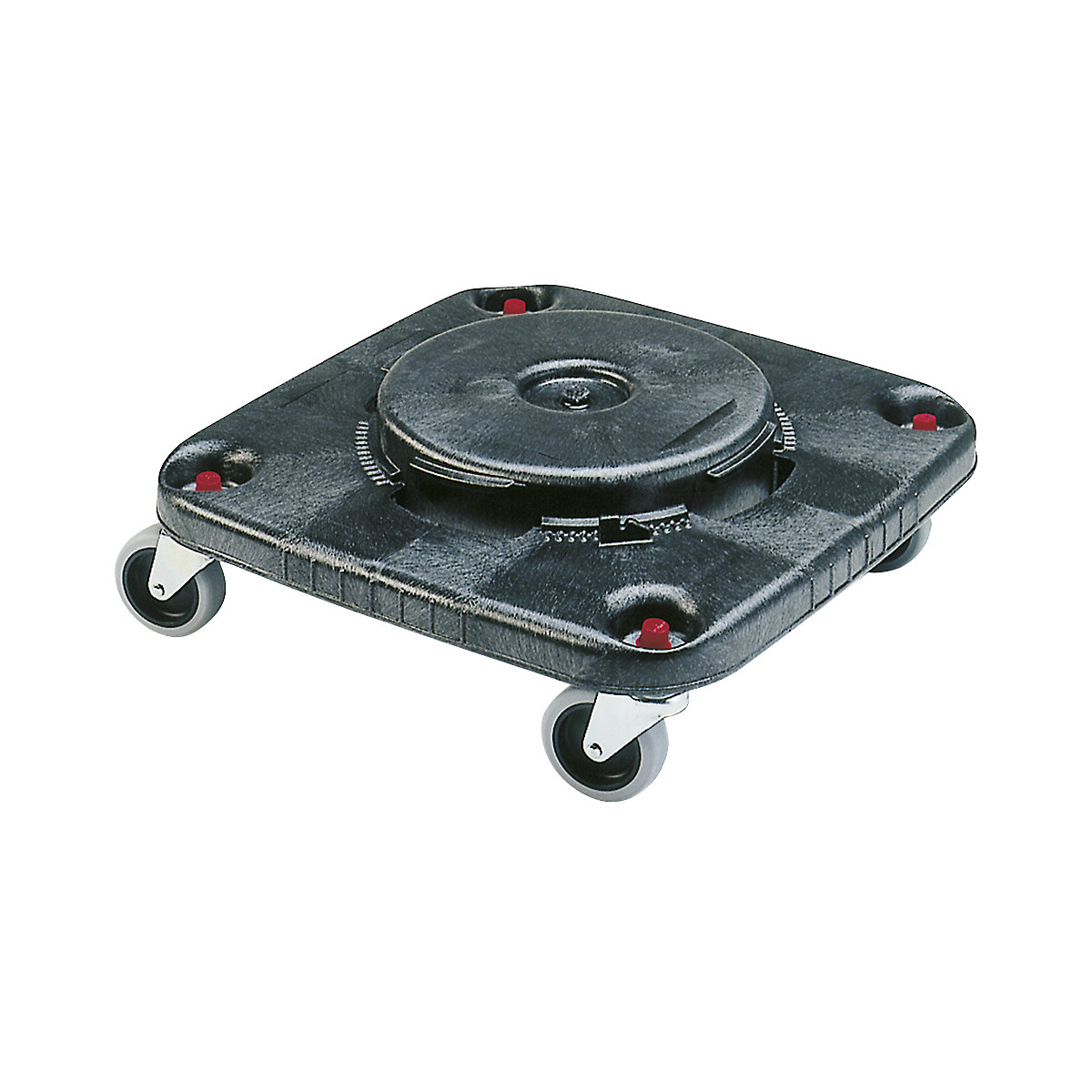 BRUTE® Transportroller, eckig Rubbermaid, 4 Lenkrollen, Bajonettverschluss, PE/Metall, grau-0