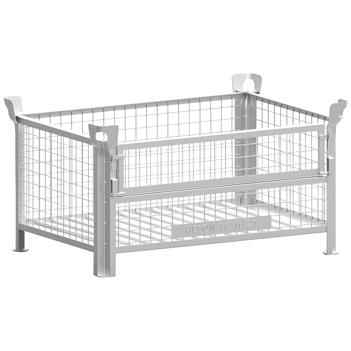 Heson Längswand halb abklappbar, für 1200 x 800 mm, verzinkt, Mehrpreis