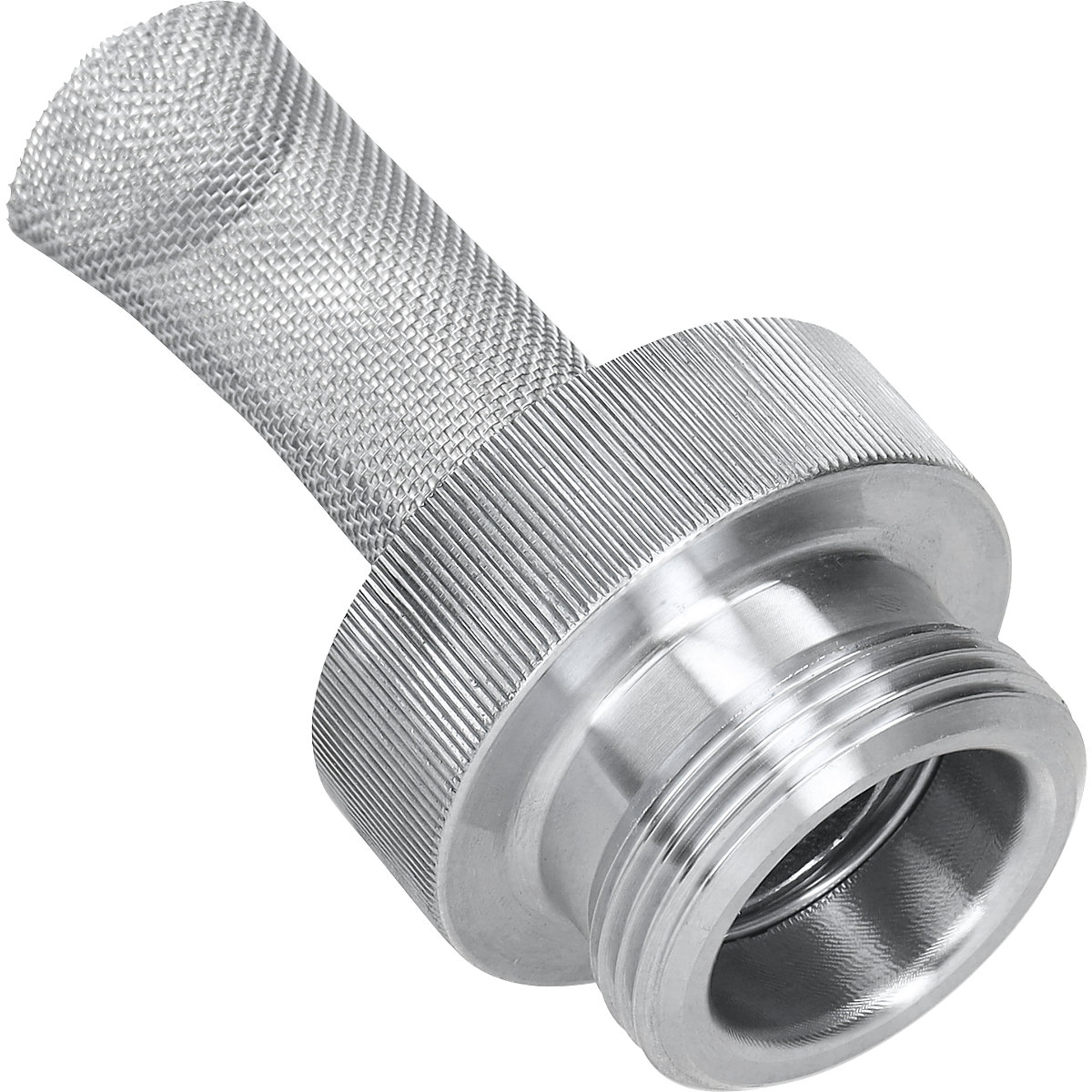 Adapter mit Dichtung und Flammensperre, LxBxH 54 x 85 x 54 mm, Edelstahl-0