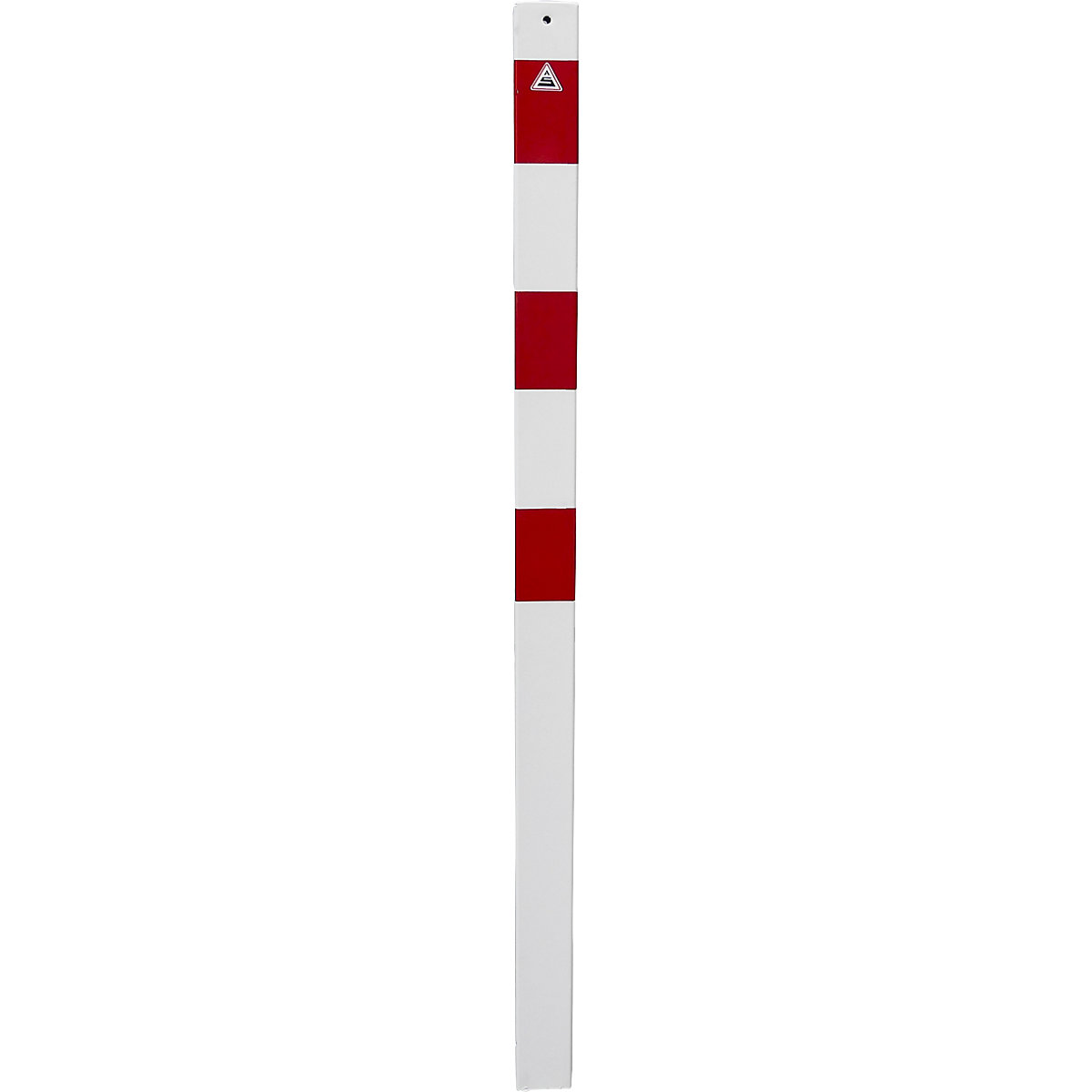 Zaporni stebrič, 70 x 70 mm, bel / rdeč