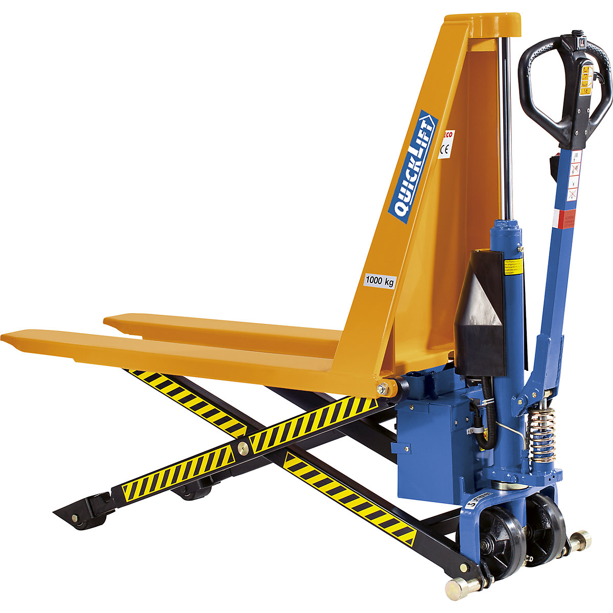 Nůžkový vidlicový zvedací vozík, elektrohydraulický, nosnost 1000 kg-0