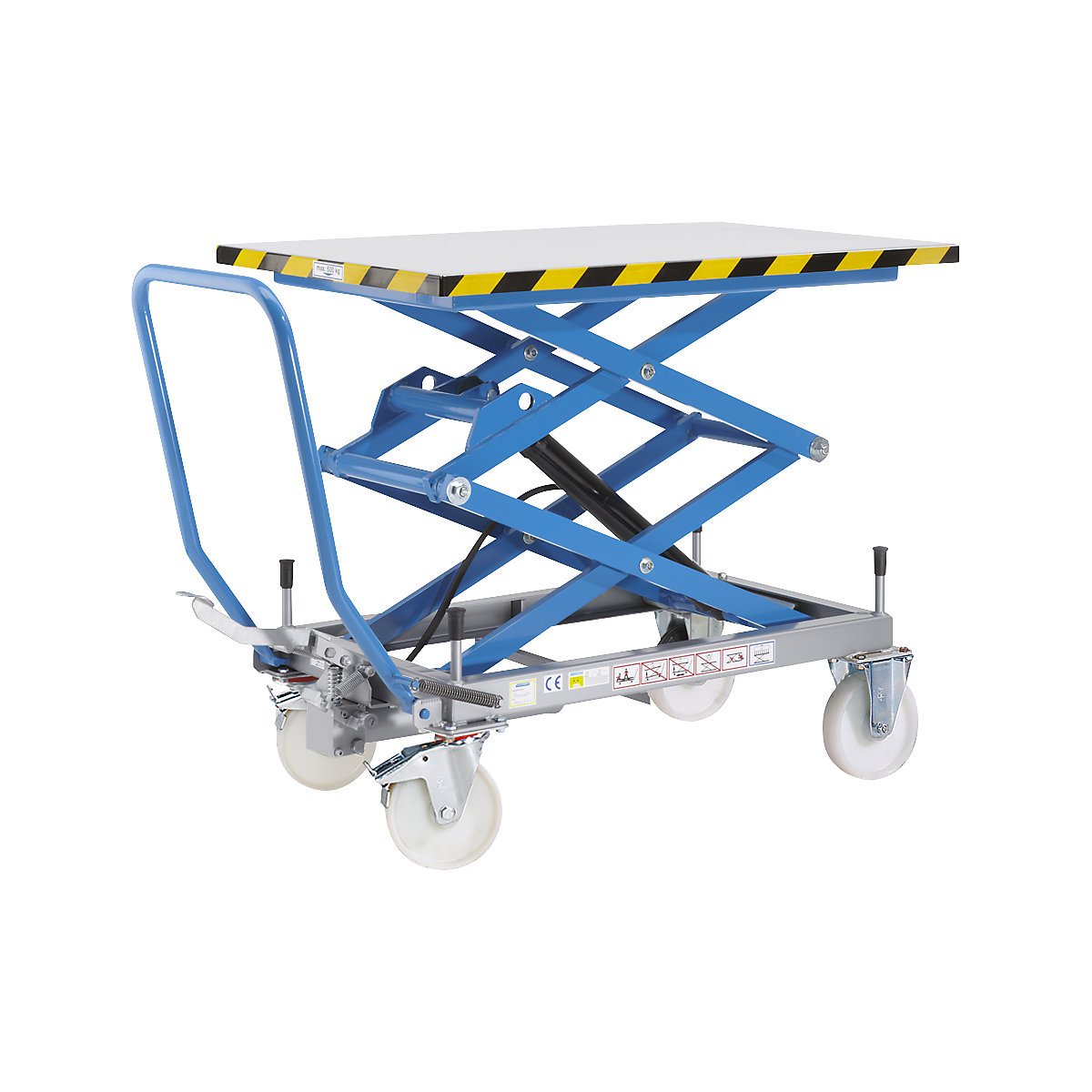 Zdvižný stolový vozík s dvojitými nůžkami – eurokraft pro