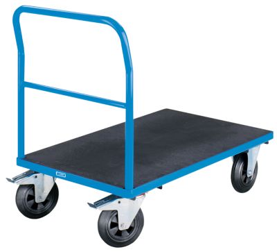 Plattformwagen mit 1 Rohrschiebeb&uuml;gel - LxB 1250 x 800 mm Tragf&auml;higkeit 500 kg, Vollgummir Preisvergleich