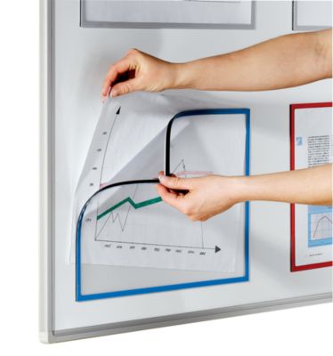 Infotasche, magnetisch - DIN A4, HxB 225 x 312 mm grau, VE 5 Stk Preisvergleich