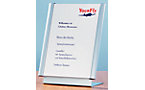 Tischaufsteller, Plexiglas