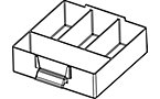Cajón transparente de poliestireno