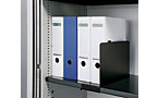 File support for roller shutter cupboards