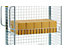 Mesh shelf with raised edge