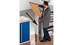 Swing door for material and tool distribution counters