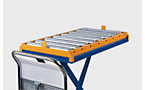 Roller conveyor for scissor lift table