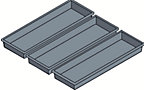Plastic trays for dividing drawers