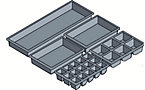 Plastic trays for dividing drawers
