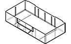 Crystal clear drawer, polystyrene