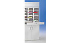 Sortierschrank office akktiv mit Rollladen und Sortiertisch