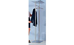 Standgarderobe mit geschwungener Hutablage