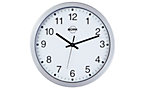 Wanduhr aus ABS-Kunststoff, silber, 300 mm