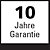|<b>10 Jahre Gewährleistung</b><br/>Auf Produkte, die mit diesem Symbol gekennzeichnet sind, gewähren wir eine Qualitätsgarantie auf Material und Verarbeitung für die Dauer von 10 Jahren ab Anlieferung. P_JAHR0070KK-de