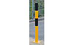 Barrier post for setting in concrete