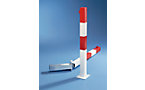 Barrier post made of rectangular profile