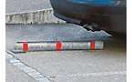 Barrier post made of tubular steel