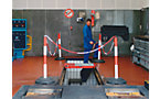 Chain stand with steel post
