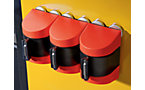 Tape barrier in a plastic housing