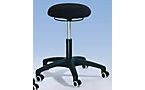 Industrial swivel stool upholstered with fabric cover