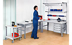Workstation system, height adjustable from 650 - 1000 mm